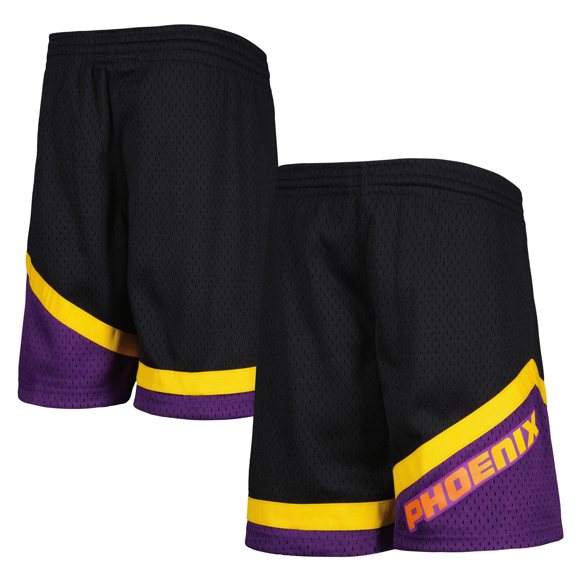 Youth Mitchell \u0026 Ness Black Phoenix Suns 2001-02 Hardwood Classics Swingman Shorts
